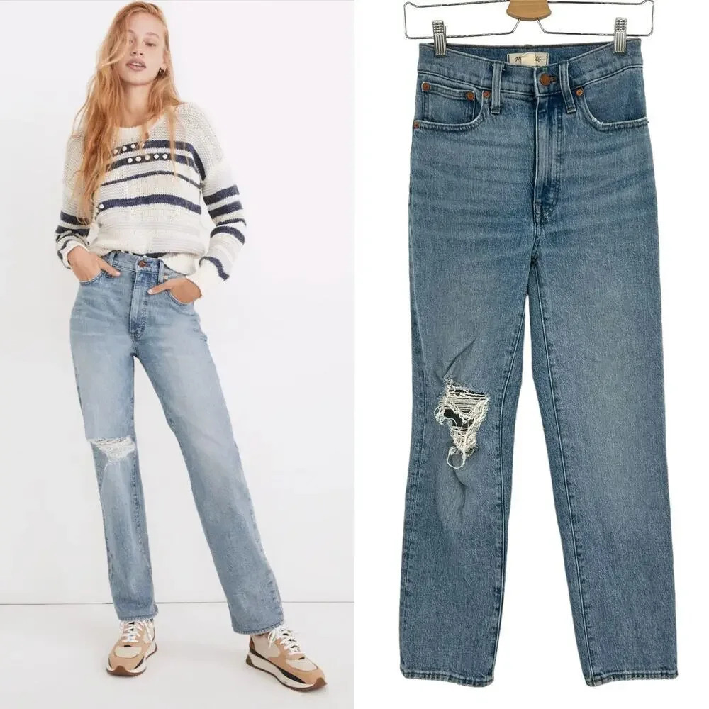 Madewell The Perfect Vintage Straight Jean in‎ Reinhart Wash Size 24